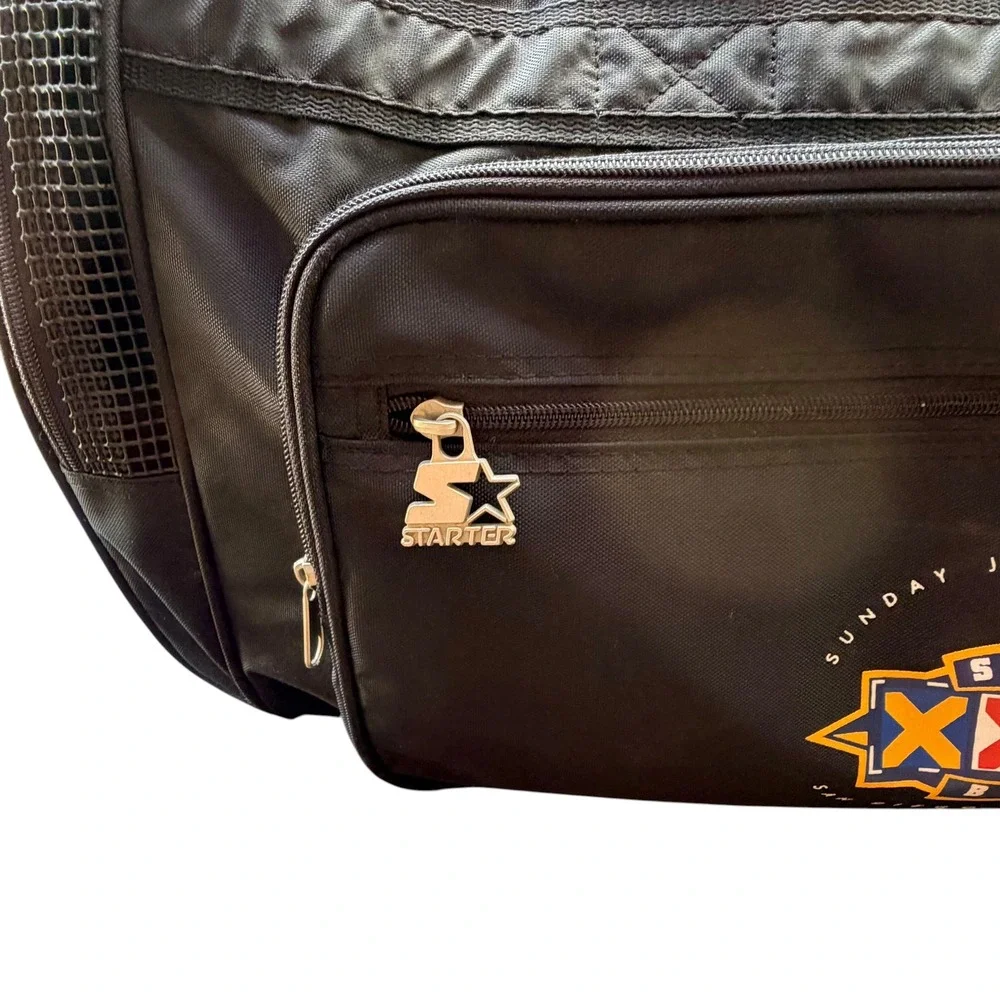 Vintage 1998 Starter Super Bowl XXXII Duffel Bag Black Crown Royal NFL San Diego